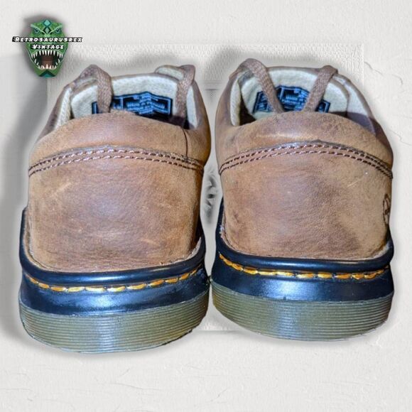 Dr Martens Y2K Vintage John Crazy Horse Leather 10 Hole Oxfords, Size 7 - Picture 5 of 9